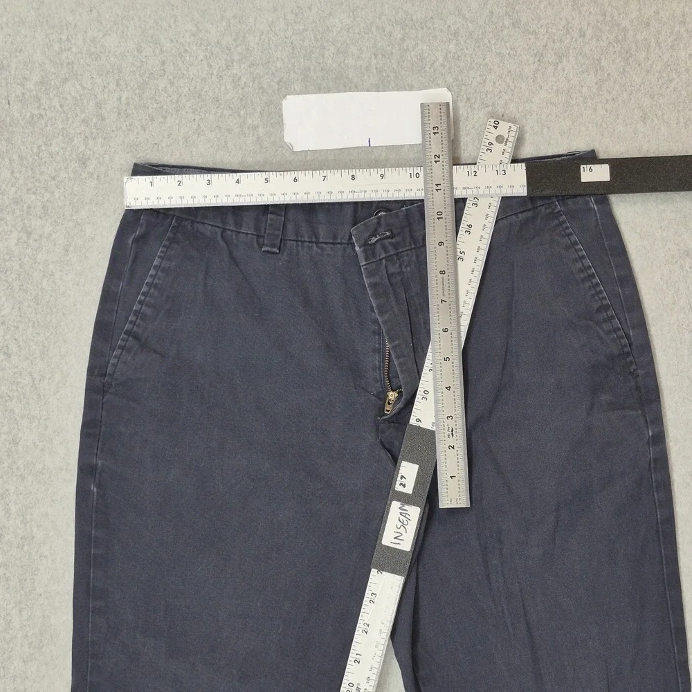Banana Republic Men Pants 33X30 Navy Chino Twill Aiden Button Zipper 27